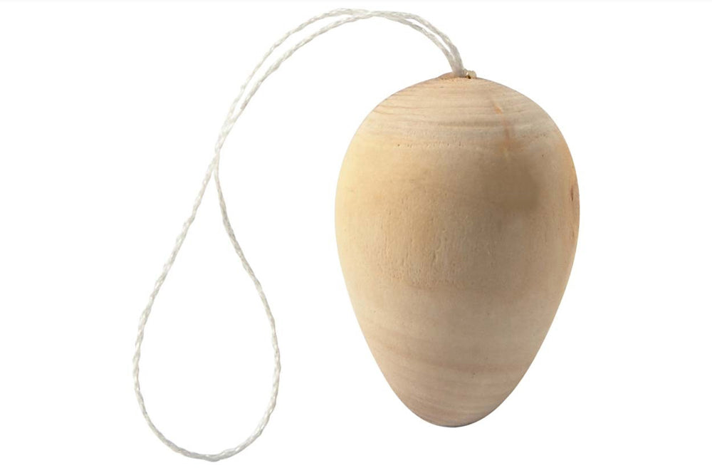 15 Small 40mm Hanging Wooden Eggs to Decorate