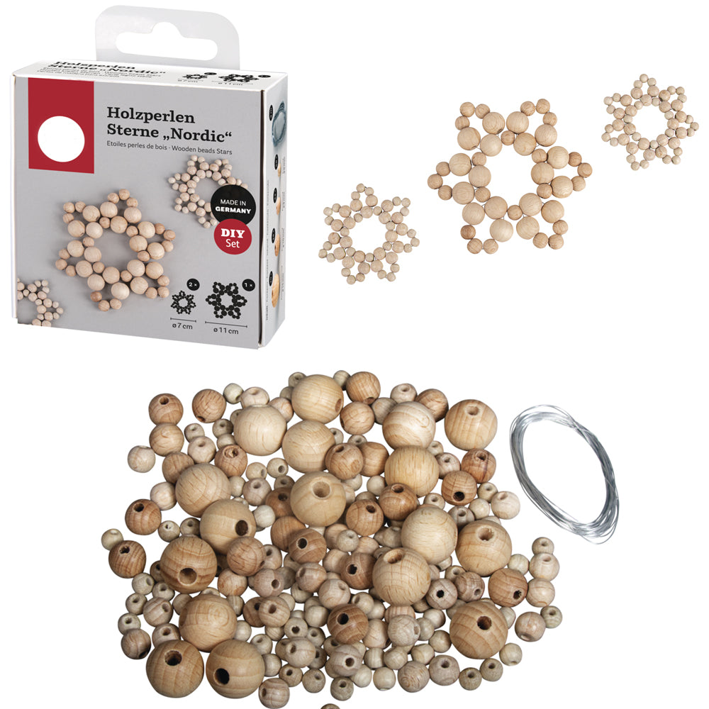 Wooden Bead Nordic Star Craft Kit | Christmas Craft