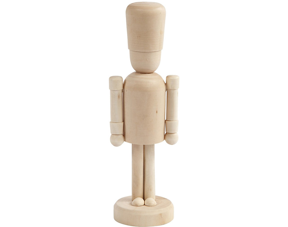 Freestanding Nutcracker Soldier 18cm Wooden Shape to Decorate