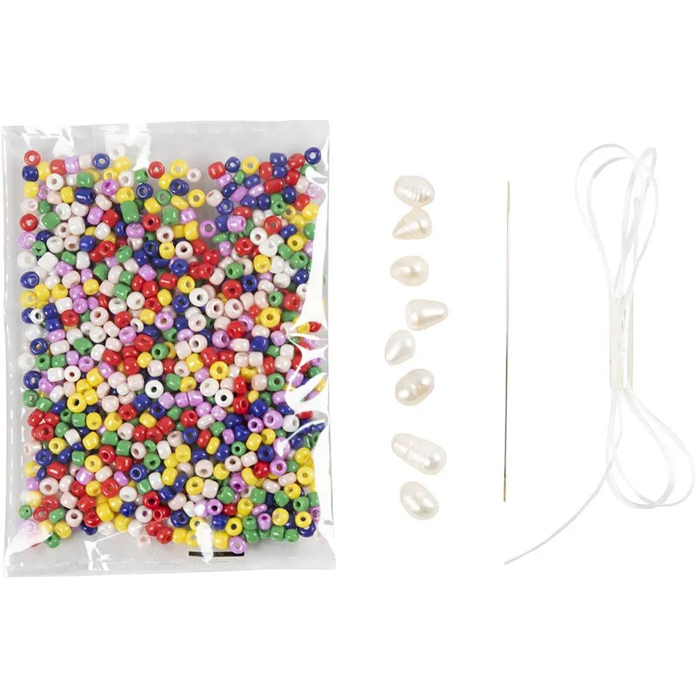 Freshwater Pearl Necklace | Mini Jewellery Craft Kit for Kids | Makes 1