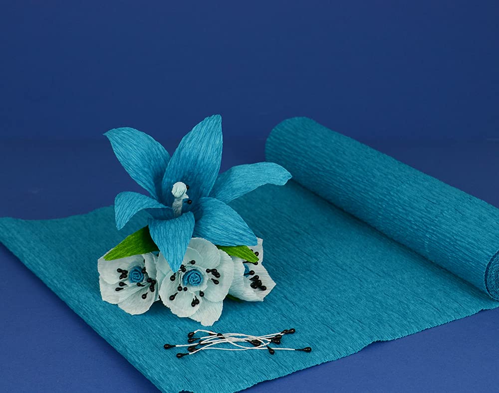 Turquoise Blue Floristry Crepe for Paper Flower Making Crafts