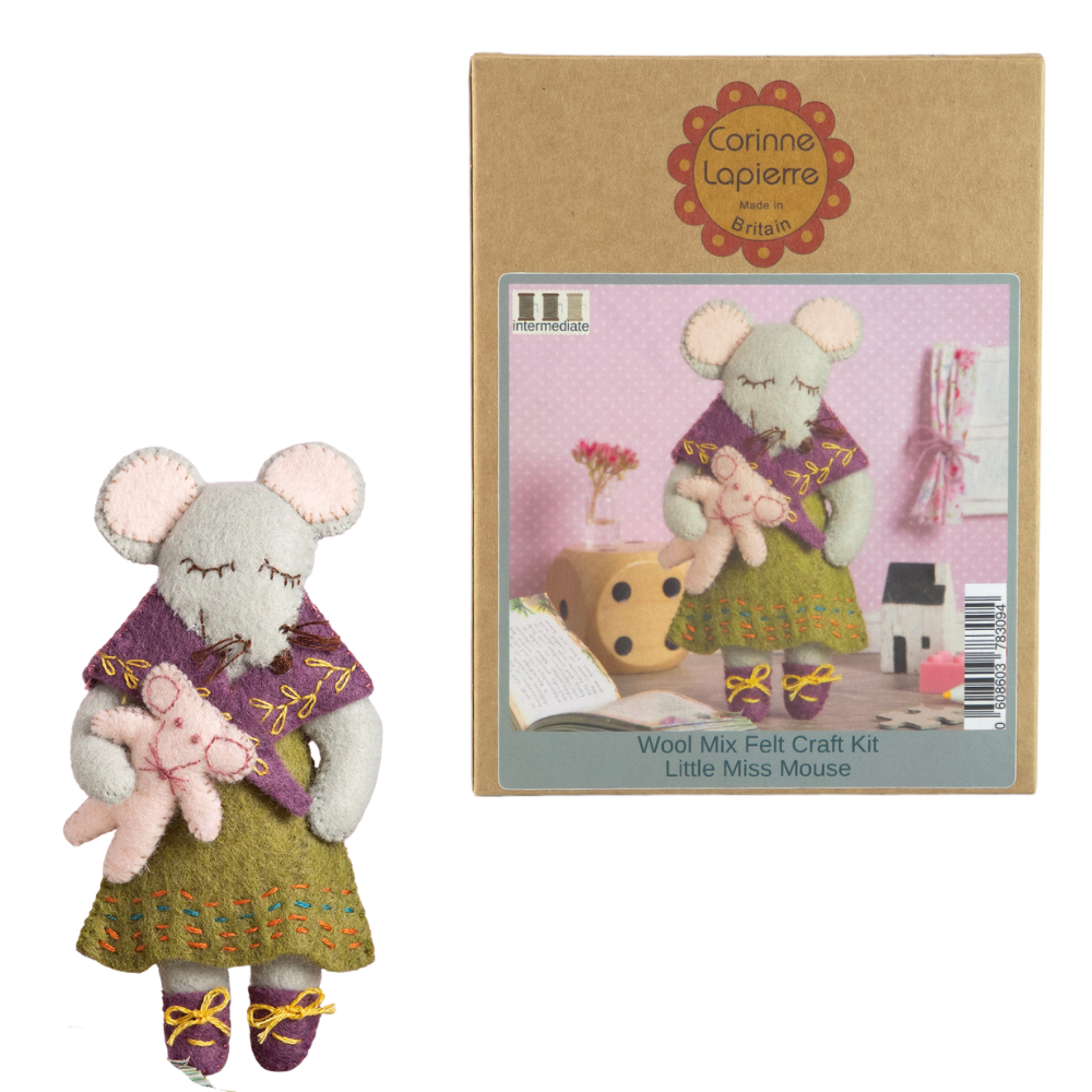 Little Miss Mouse | Mini Felt Sewing Kit | Corinne Lapierre