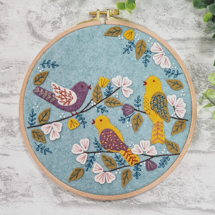 Dawn Chorus | 19cm Applique Hoop Sewing Kit & Hoop | Corinne Lapierre