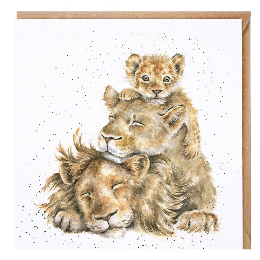 Family Pride Lions | Blank Card | 15x15cm | Wrendale Designs