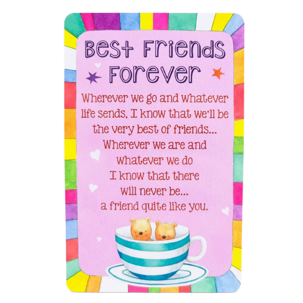 Best Friends Forever | Mini Keepsake Verse Card | Cracker Filler Little Gift