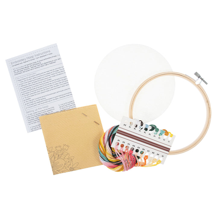 Buzzy Bee | Complete Embroidery Craft Kit with Hoop | 15cm Wide