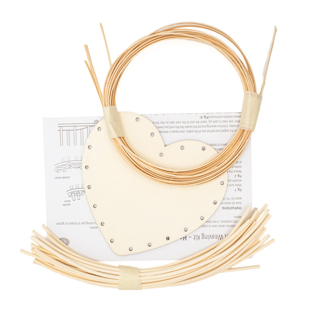Heart Shaped Basket Making Kit | Rattan Basket Craft Kit