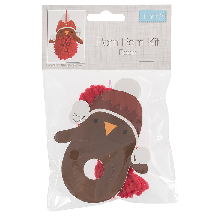 Robin Pom Pom Hanging Christmas Ornament Craft Kit