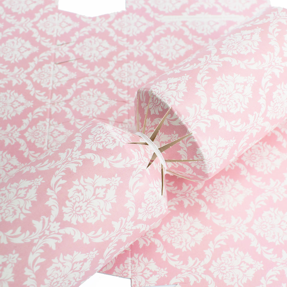 Pink Damask Cracker Making Kits - Make & Fill Your Own