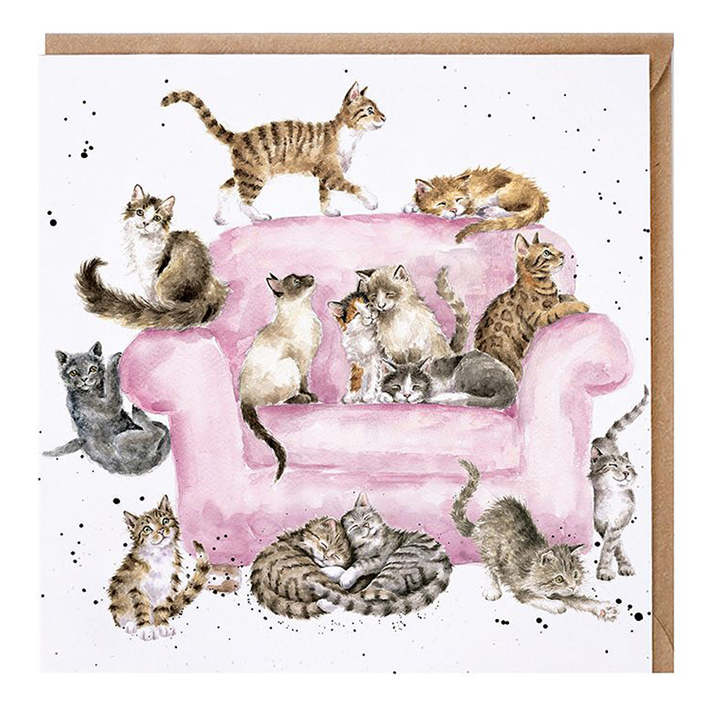 Cattitude Cats | Blank Card | 15x15cm | Wrendale Designs
