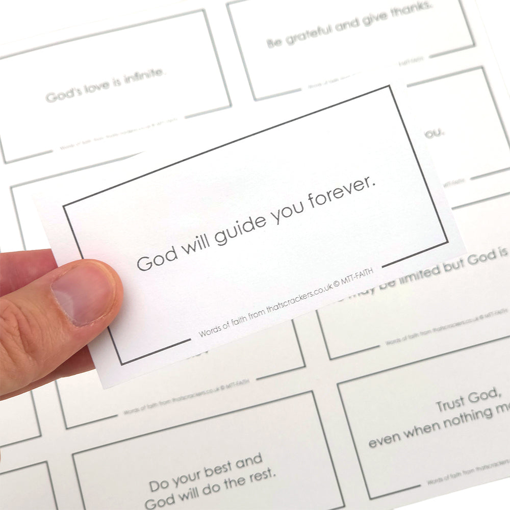 Christian Faith Mottoes | Set of 12 | For Cracker Making