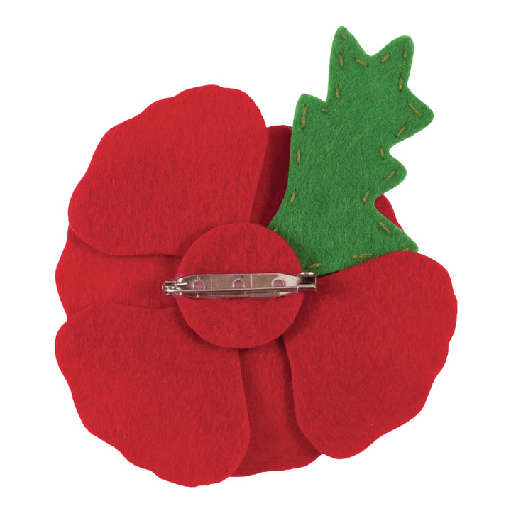 Sewing Kit to Make a Felt Poppy Brooch