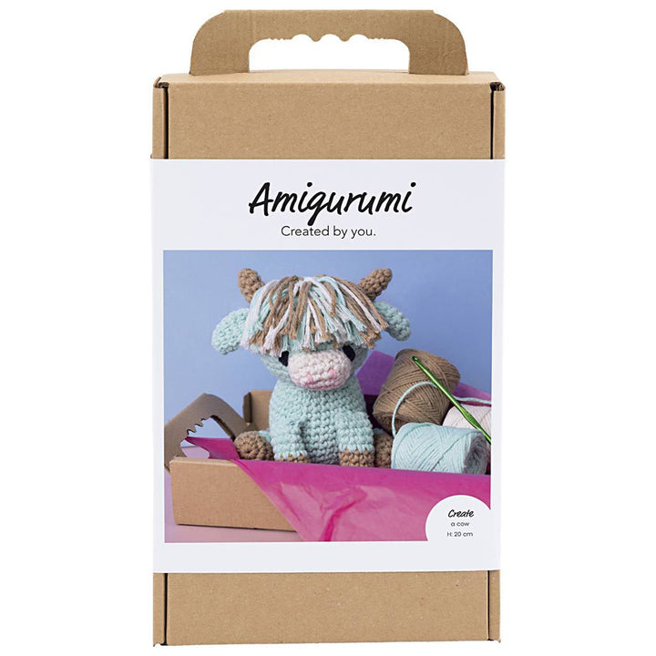 Amigurumi Complete Craft Kit | Mint Green Calf | Japanese Crochet | Large 20cm