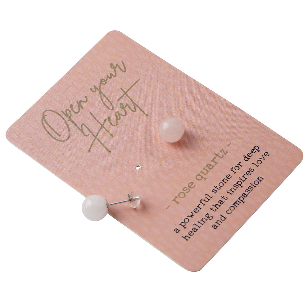 Open Your Heart | Rose Quartz Earrings | Mini Gift | Cracker Filler