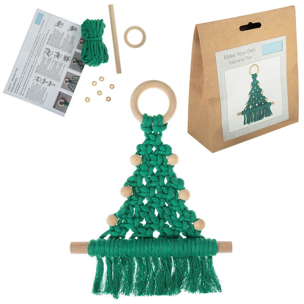 Christmas Tree | Make Your Own Macrame Hanger | Small Craft Kit