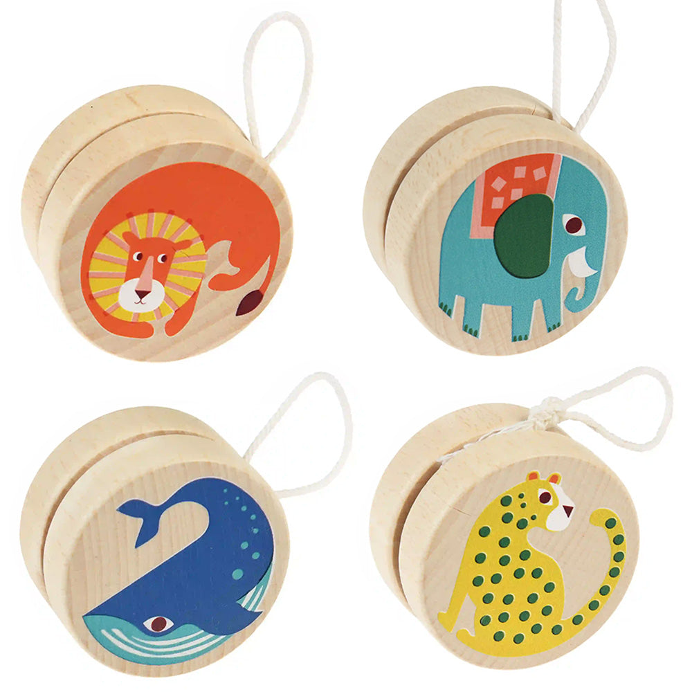 Wild Animal Wonders | Wooden Yo-Yo | Mini Gift | Cracker Filler