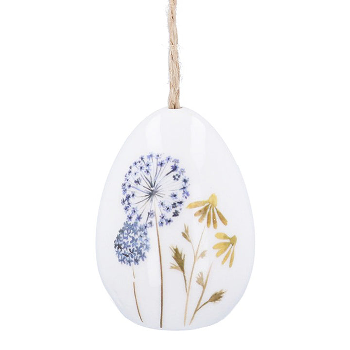 Wild Meadow | Ceramic Hanging Egg | Easter Tree Decoration