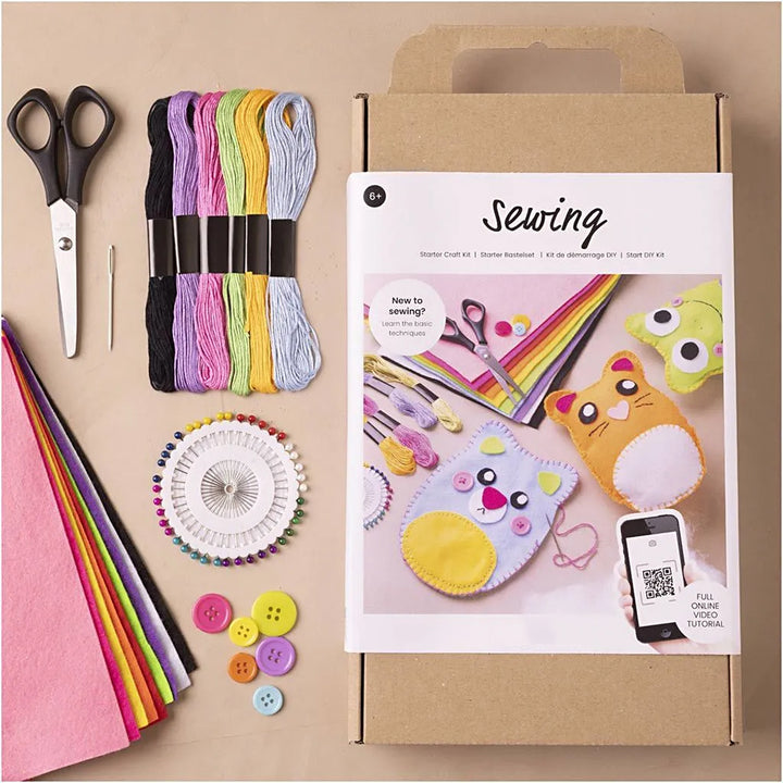 Sewing Starter Craft Kit | Felt Animals | Kids Crafts | Complete Boxed Set