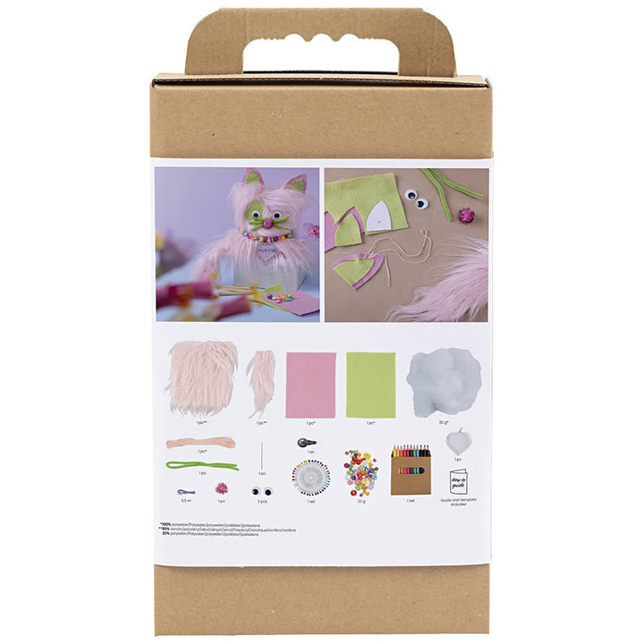 Pretty Pastel Fluffy Cat | Complete Sewing Kit | 22cm Tall