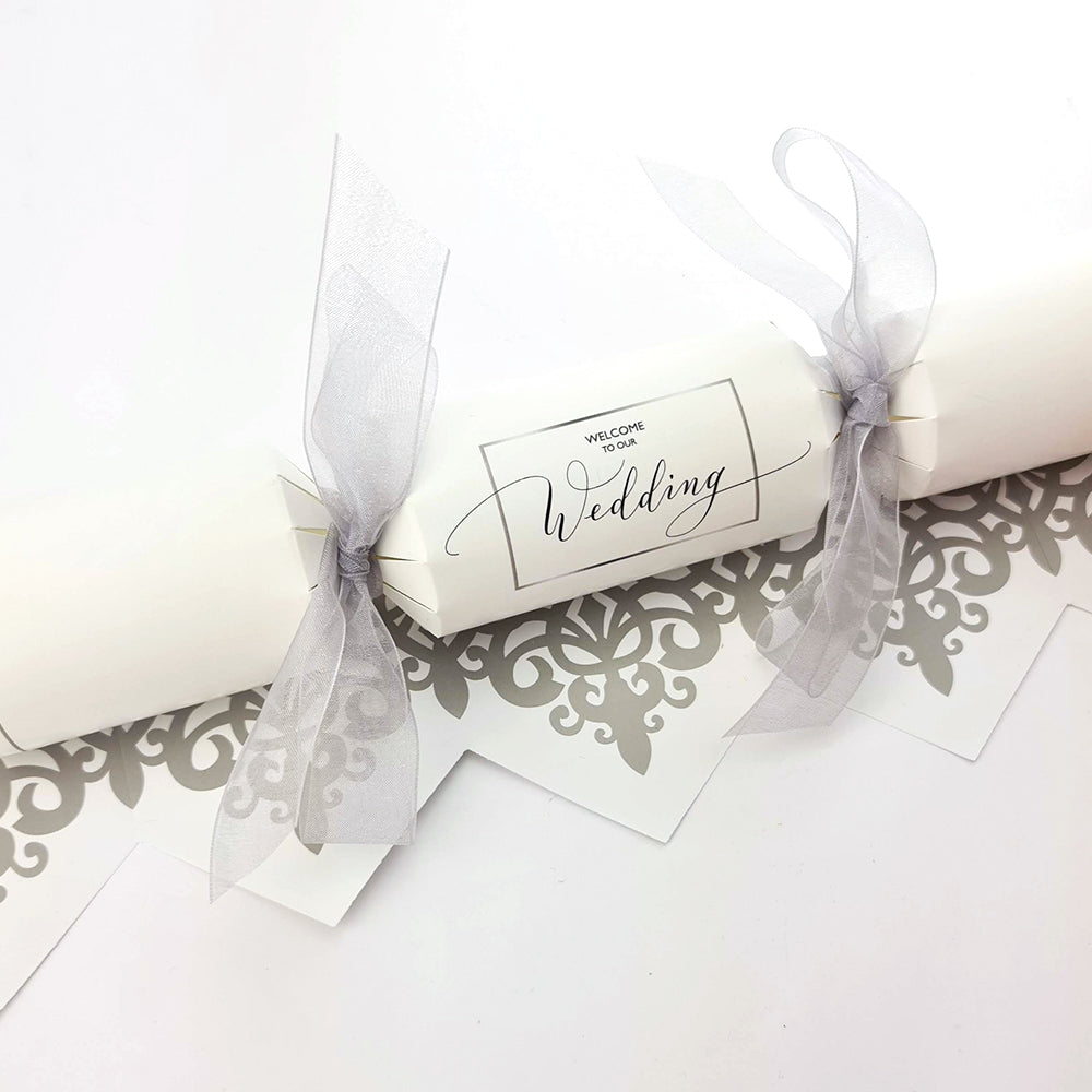 6 Large Welcome to Our Wedding Cracker Making Craft Kit - Make & Fill Your Own