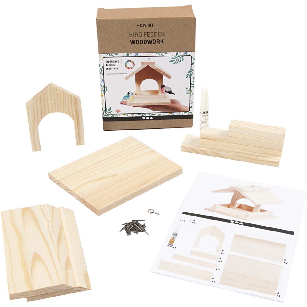 Woodworking Garden Simple DIY Bird Feeder Craft Kit - DAMAGED BOX