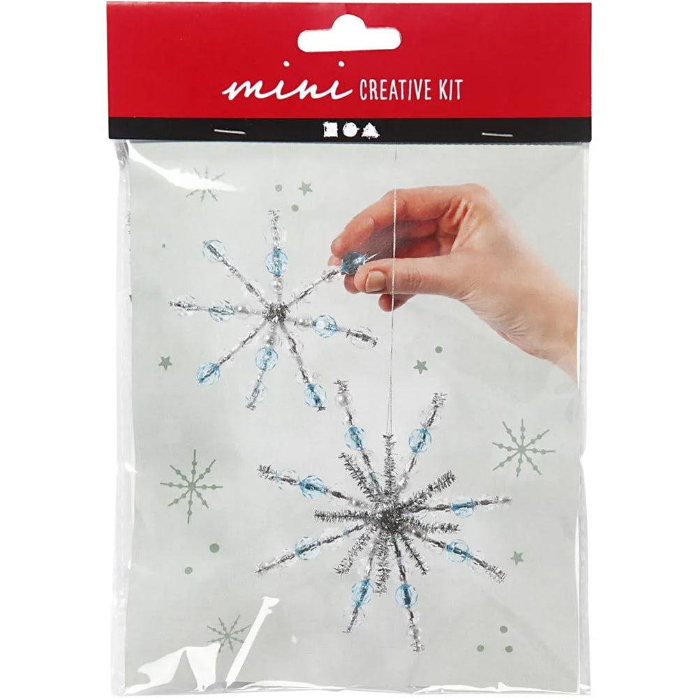 Christmas Beaded Snowflake Craft Kit for Kids | Makes 2