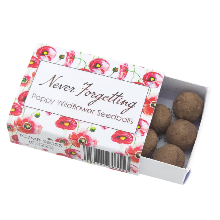 Never Forgetting | Poppies | 6 Seedball Box | Cracker Filler | Little Gift