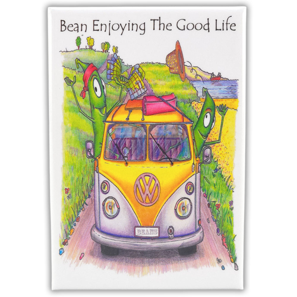 Bean Enjoying the Good Life | Campervan Magnet | Little Gift | Cracker Filler