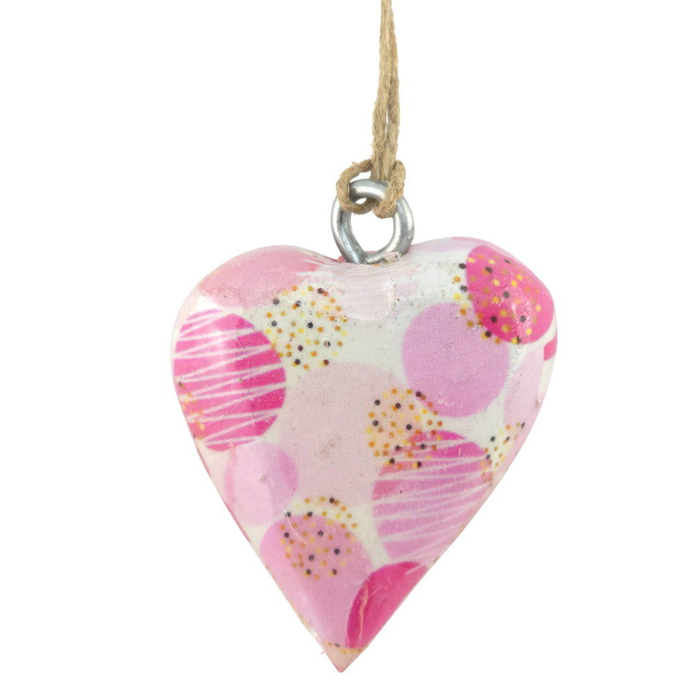 Pretty Heart Wooden Hanging Ornaments | 4cm | Cracker Filler Gift