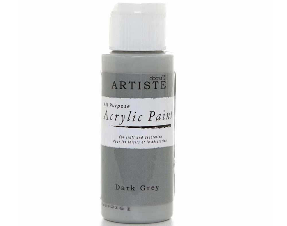 Dark Grey docrafts Artiste All Purpose Acrylic Craft Paint - 59ml