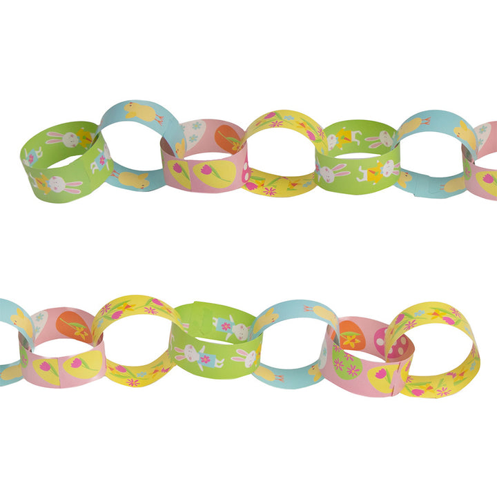 100 Easy Assemble Paper Chains for Easter Party Decoration
