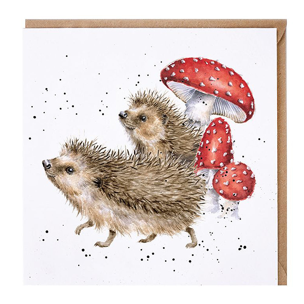 A Prickly Adventure | Hedgehog | Blank Card | 15x15cm | Wrendale Designs