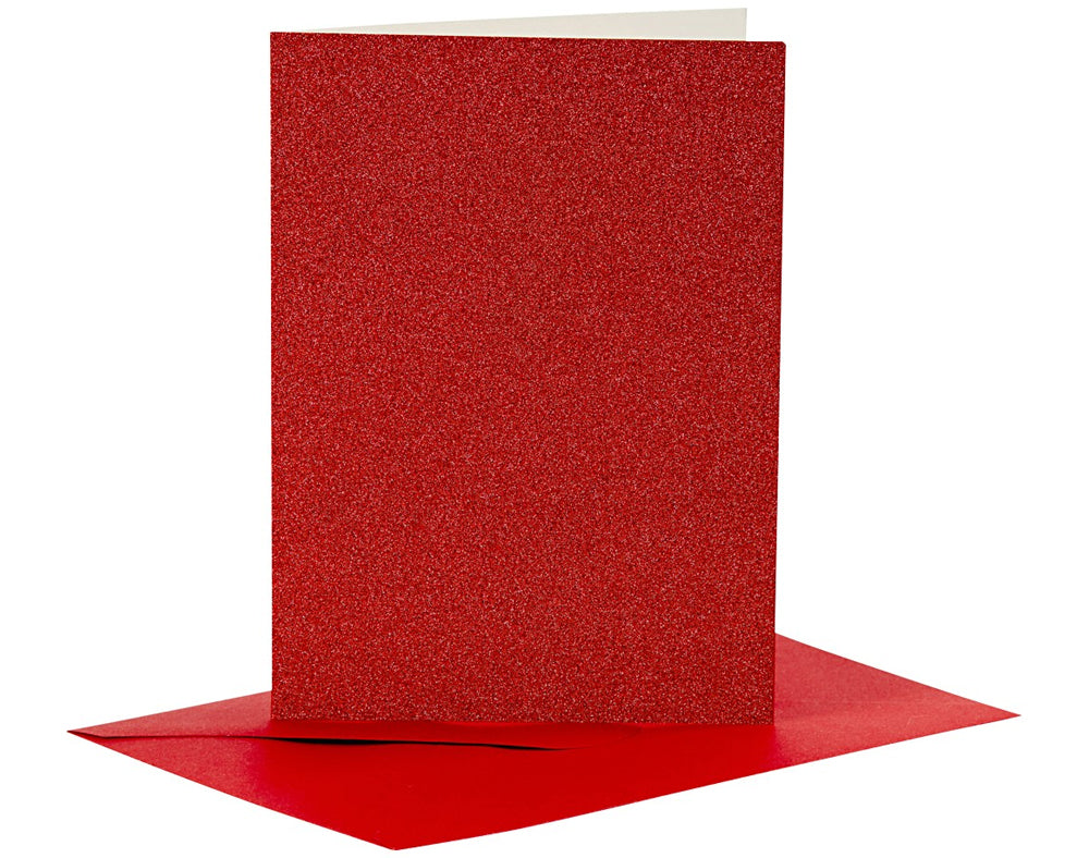 4 Glitter A6 Cards & Envelopes for Card Making Crafts | Card Making Blanks