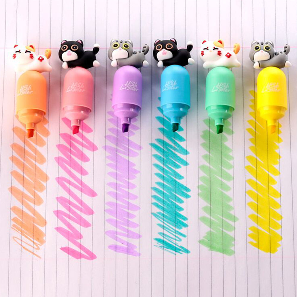 Highlighter Bug Cute Pussy Cats | Mini Highlighter Pen | Single | Little Gift | Cracke ...