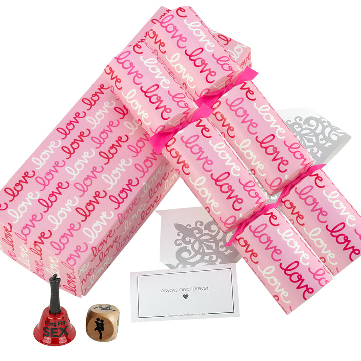 Love Love Love | Pair of Filled Valentine's Day Crackers | Choice of Gifts