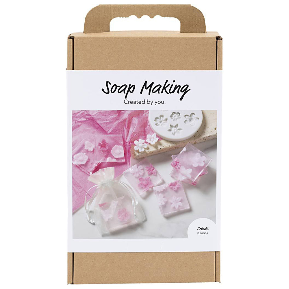 Pretty Flower Soaps | Soap Making Complete Craft Kit | Makes 8 | Gift Idea