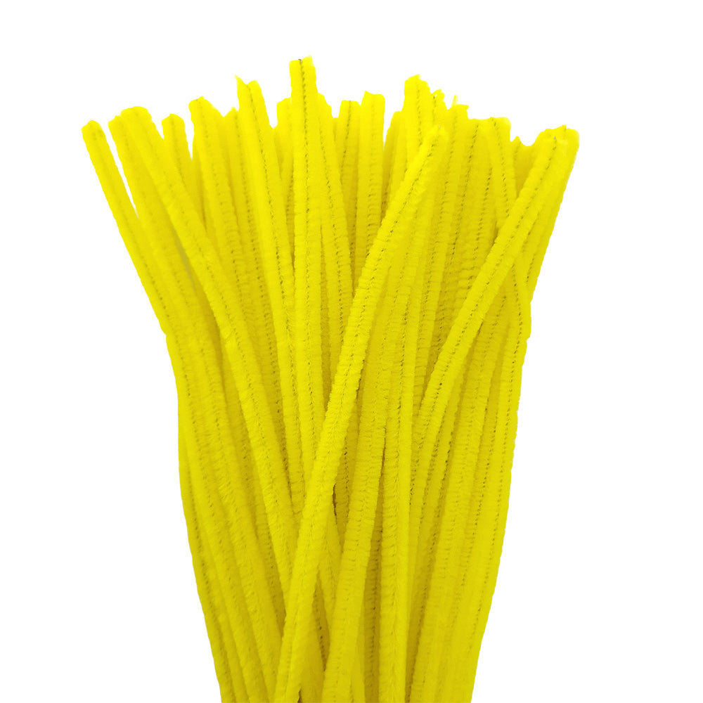 50Pk 6mm Single Colour Packs 30cm Chenille Stems Craft Pipe Cleaners