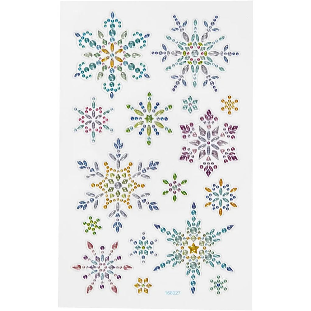 Christmas Snowflakes | Jewelled Diamond Stickers | For Kids & Adults