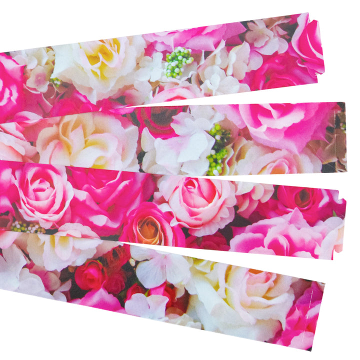 30 Reusable Mother's Day Paper Chains | Pink Roses | No Glue Needed | 2.5m