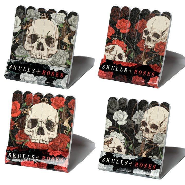 Gothic Skulls & Roses | Matchbox Style Nail Files | Single | Cracker Filler Gift