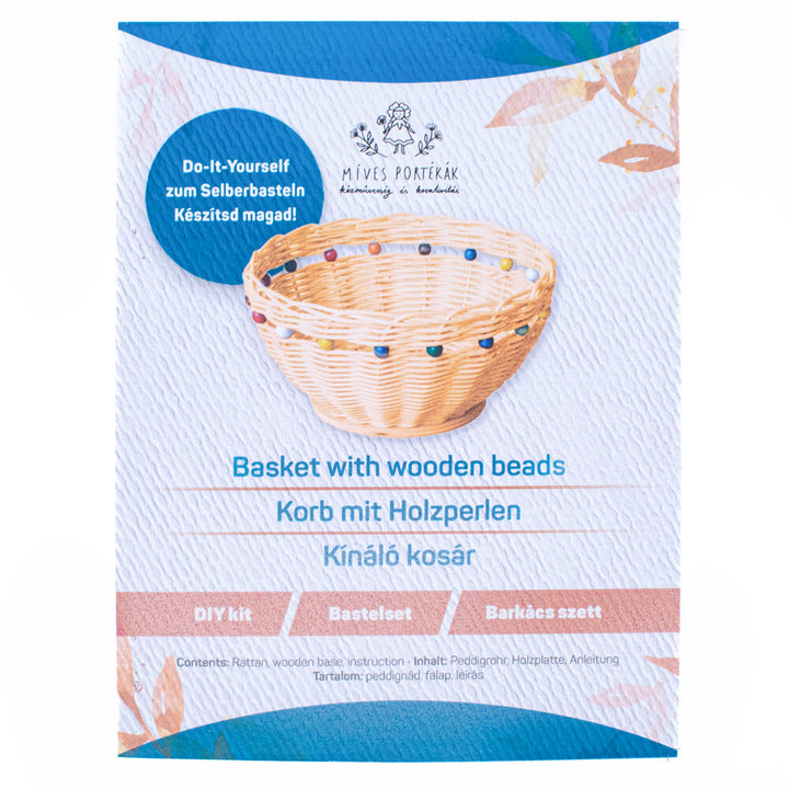 Basket Making Kit with Beads | Rattan Basket Craft Kit