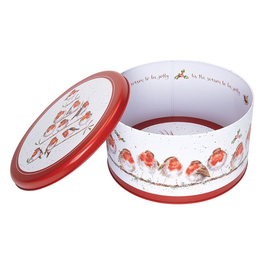 Christmas Robins | Round Cake Tin | 22cm Wide | Wrendale Designs | Gift Idea