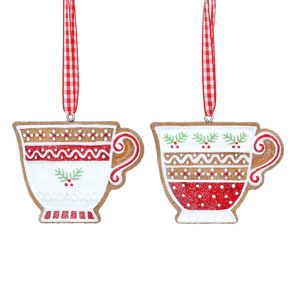 Iced Gingerbread Teacup Ornament | Christmas Tree Decoration