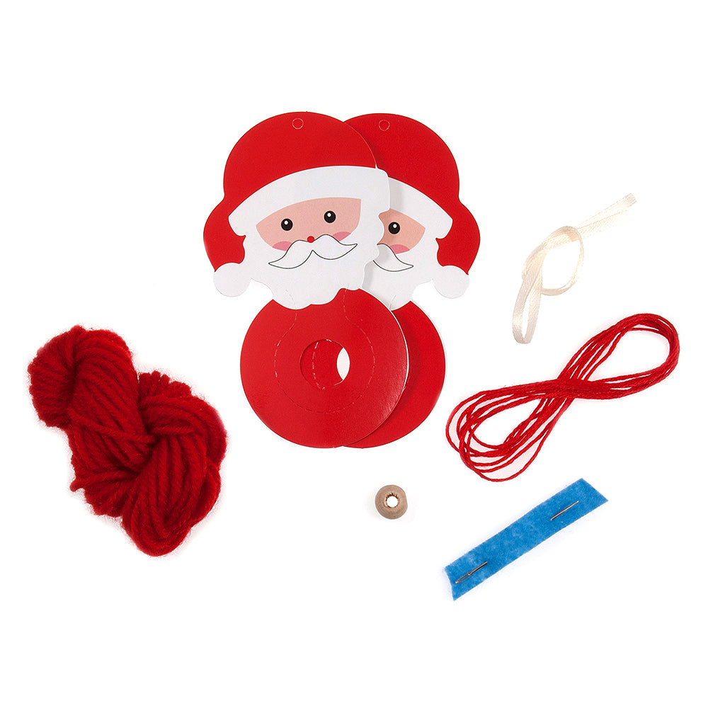 Santa Pom Pom Hanging Christmas Ornament Craft Kit