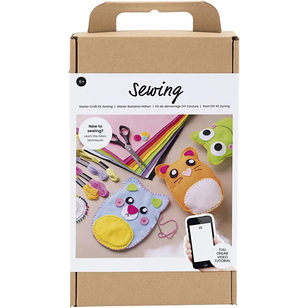 Sewing Starter Craft Kit | Felt Animals | Kids Crafts | Complete Boxed Set