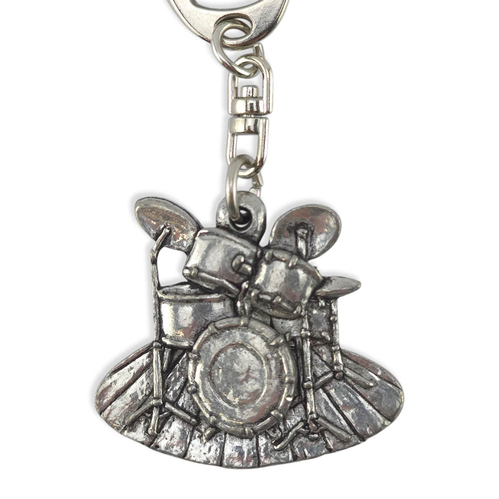 Drum Kit | Chunky English Pewter 3D Keyring | Little Gift | Cracker Filler