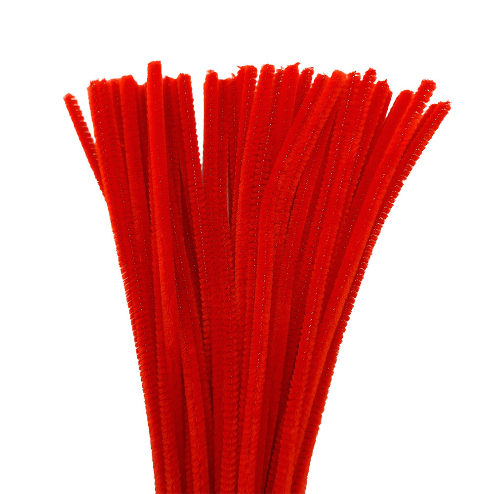 50Pk 6mm Single Colour Packs 30cm Chenille Stems Craft Pipe Cleaners