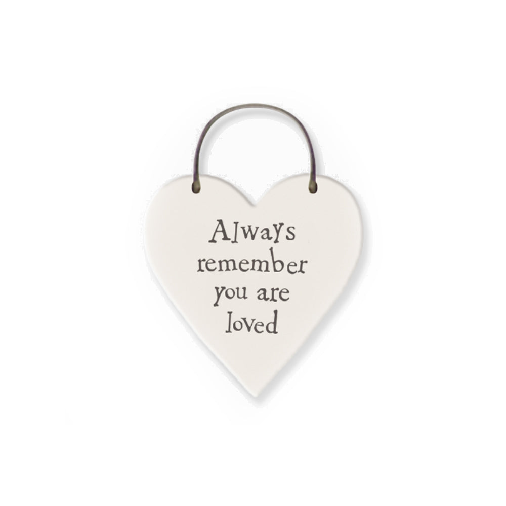 You are Loved - Mini Wooden Hanging Heart - Cracker Filler Gift