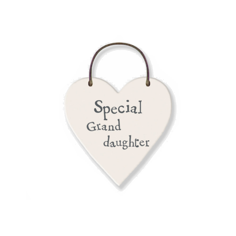 Special Granddaughter - Mini Wooden Hanging Heart - Cracker Filler Gift