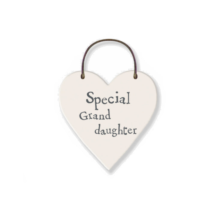 Special Granddaughter - Mini Wooden Hanging Heart - Cracker Filler Gift